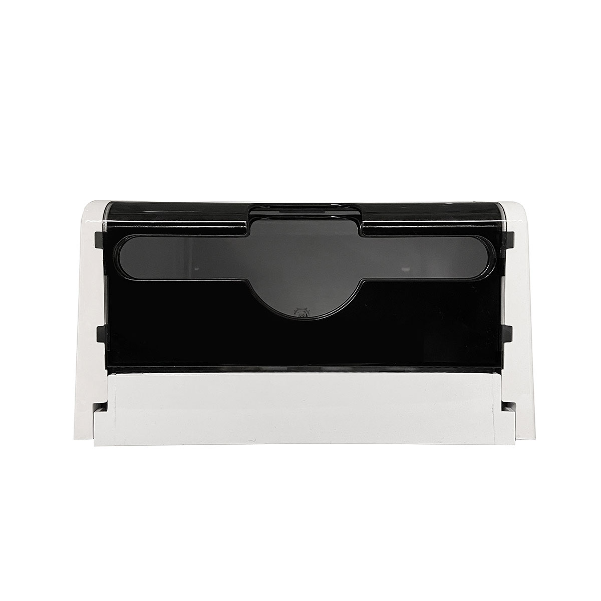Диспенсер для бумажных полотенец T1 БИЗНЕС, корпус белый, стекло прозрачное черное, система сложения V(ZZ) фото 3