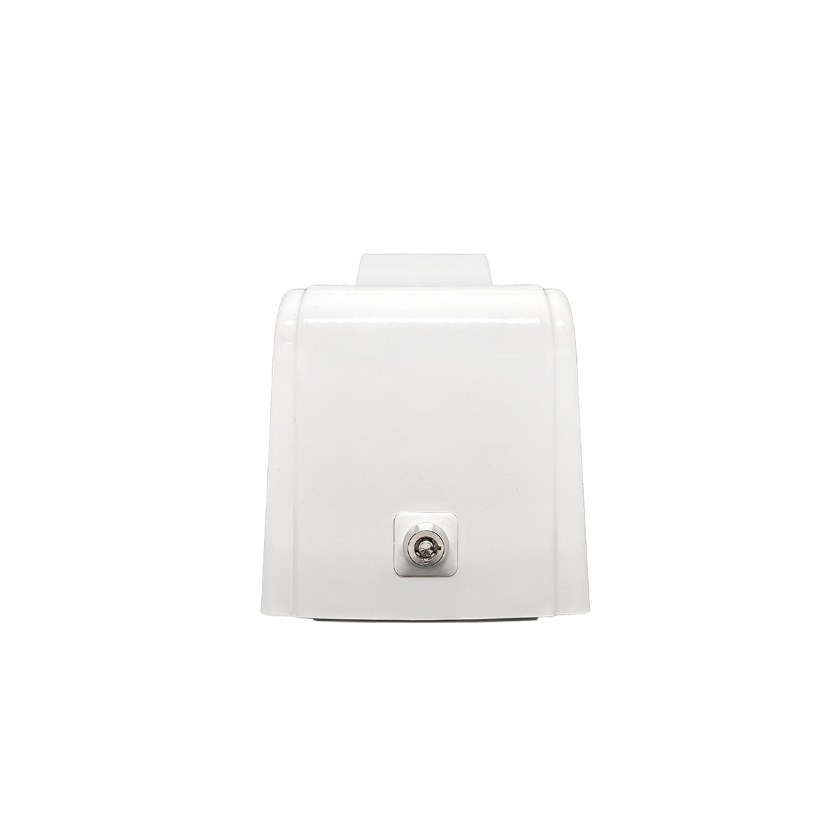 Дозатор для жидкого мыла X12 нажимной 1,2 л БИЗНЕС, корпус белый, стекло матовое белое, кнопка белая фото 3
