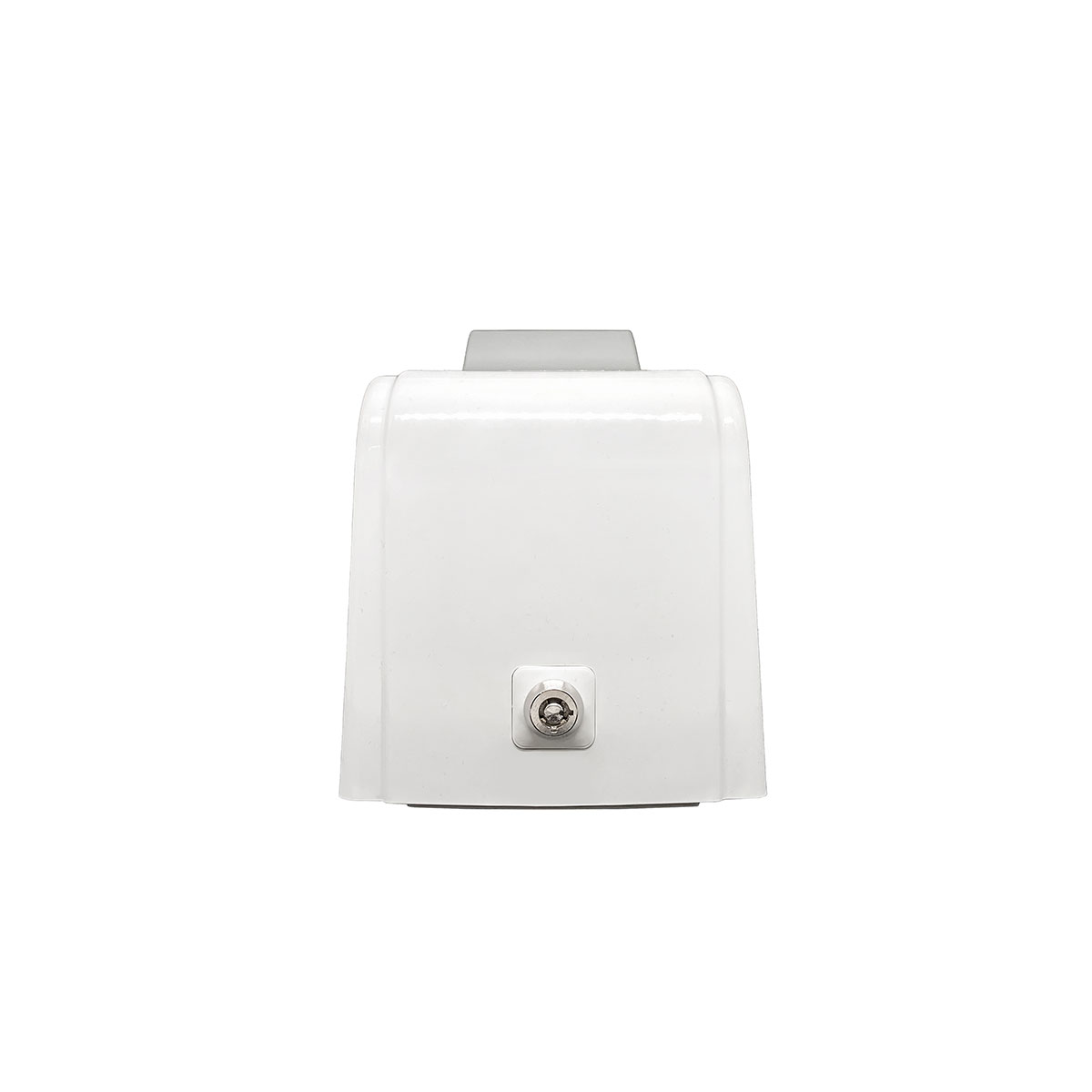 Дозатор для жидкого мыла X12 нажимной 1,2 л БИЗНЕС, корпус белый, стекла прозрачные, кнопка серая фото 3